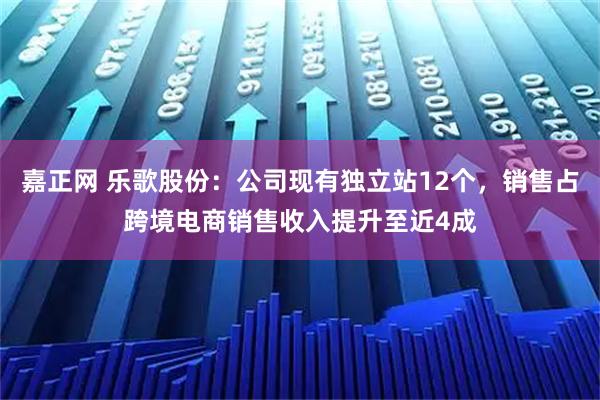 嘉正网 乐歌股份：公司现有独立站12个，销售占跨境电商销售收入提升至近4成